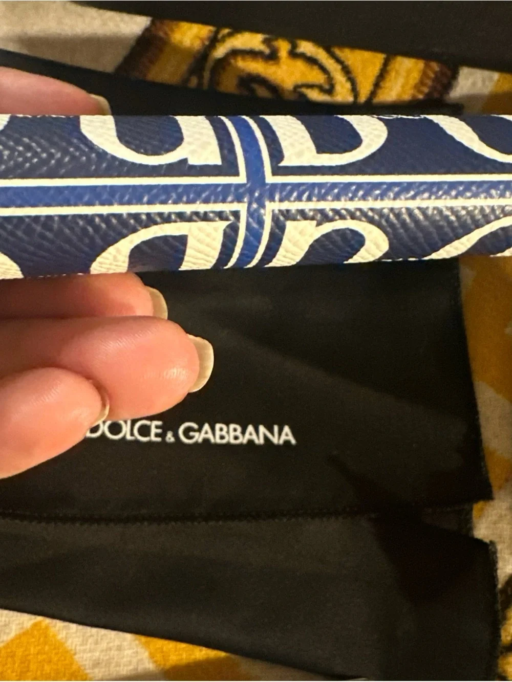 Dolce & Gabbana Navy Calfskin Leather DG Logo Zip Dauphine Wallet NWT